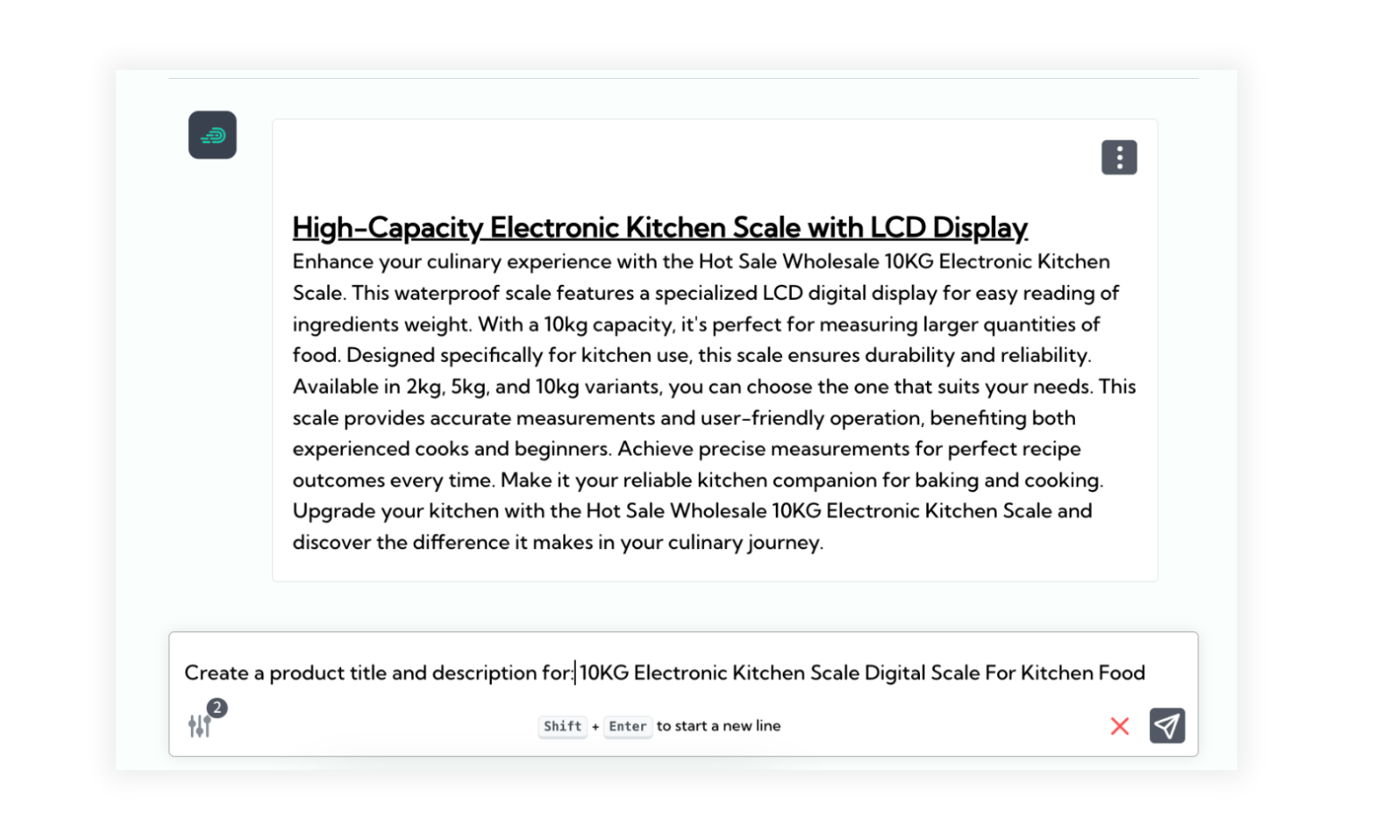 AI Powered Product Title Generator Describely ai