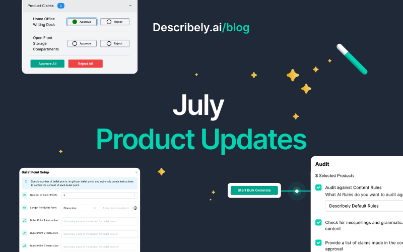 Describely July product updates