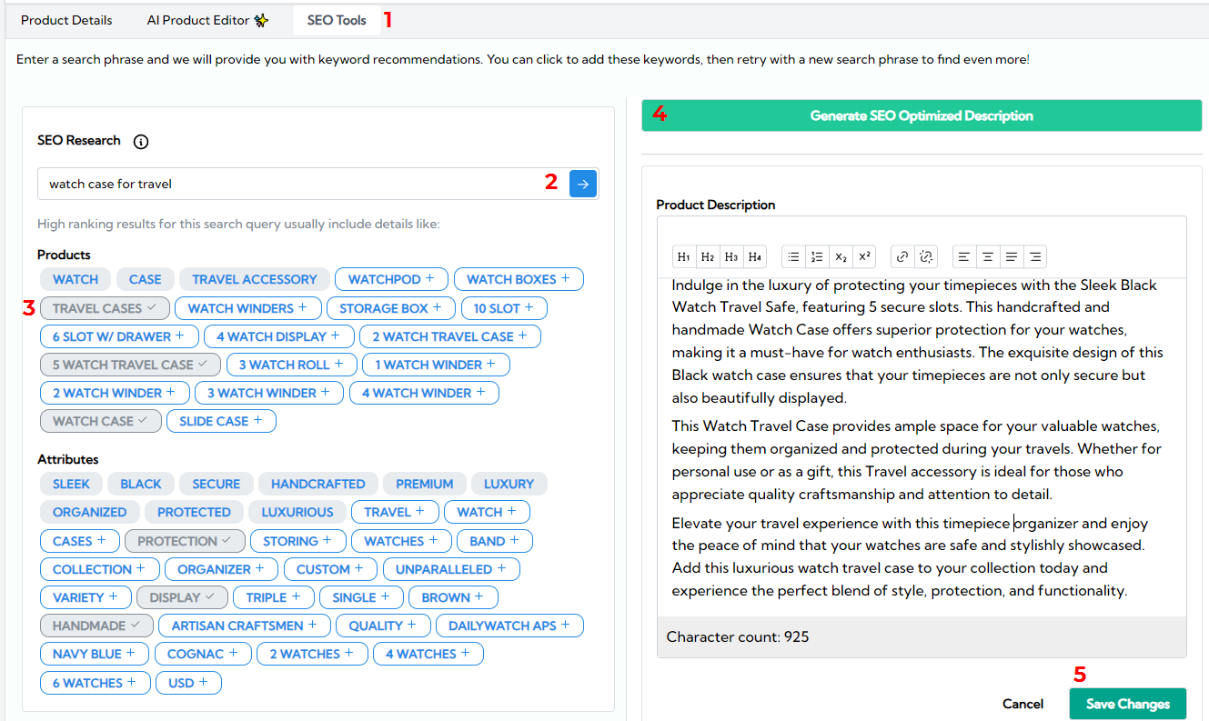 describely ai seo tools