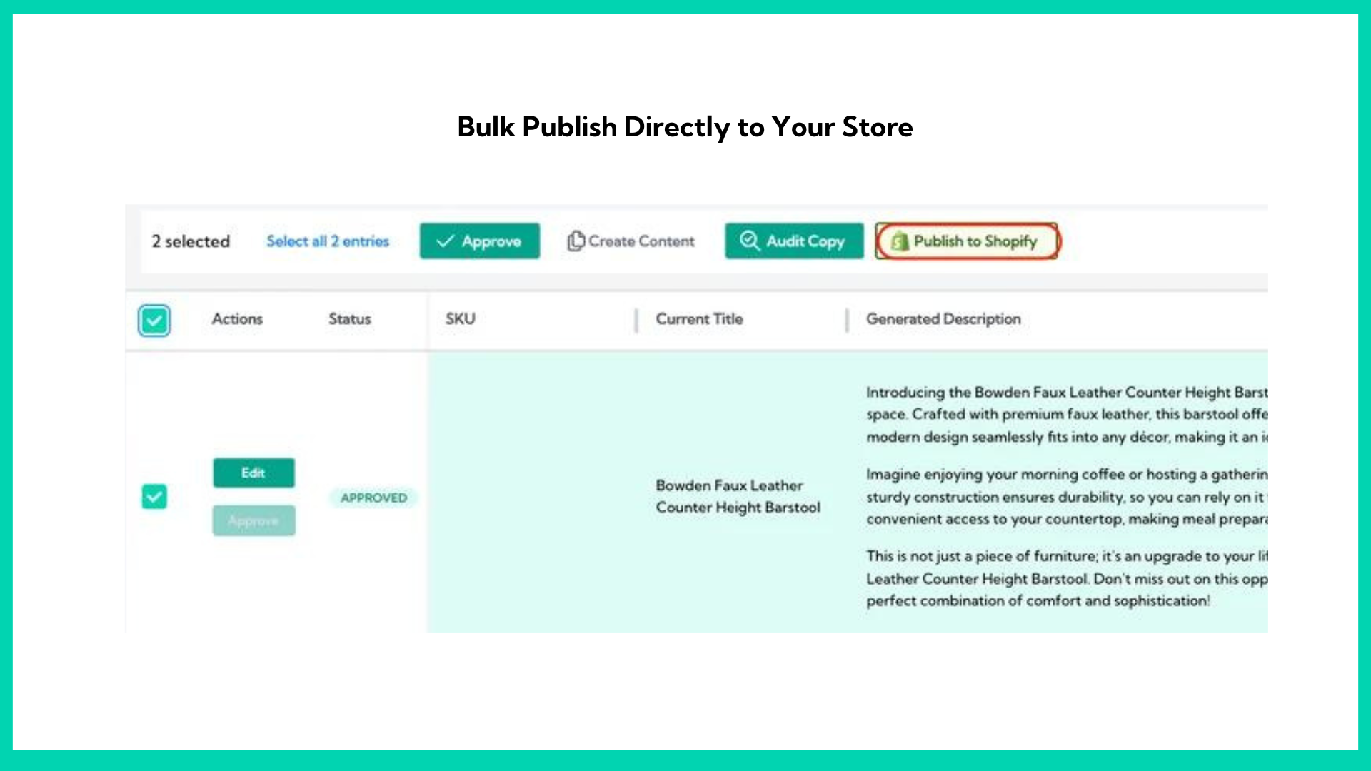 Bulk Content Publish