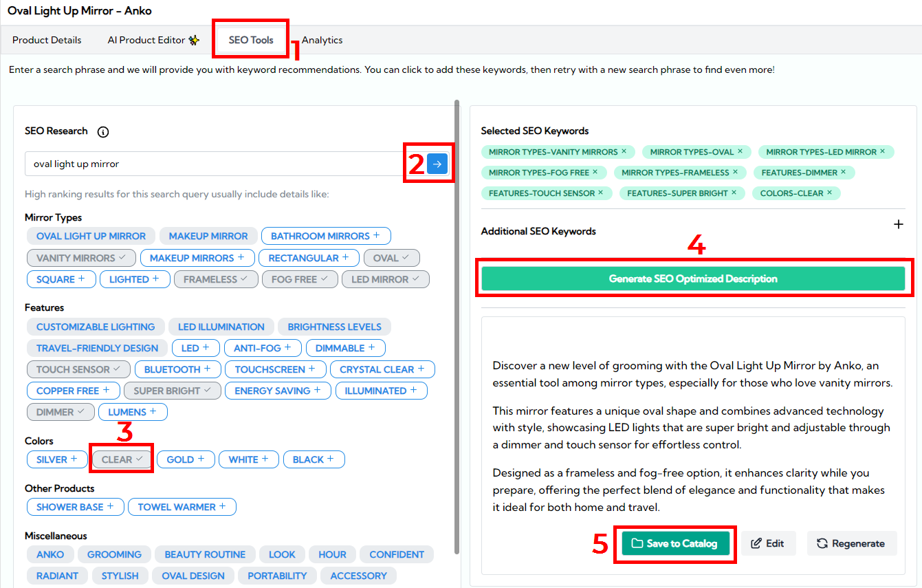 Describely SEO ranking tools