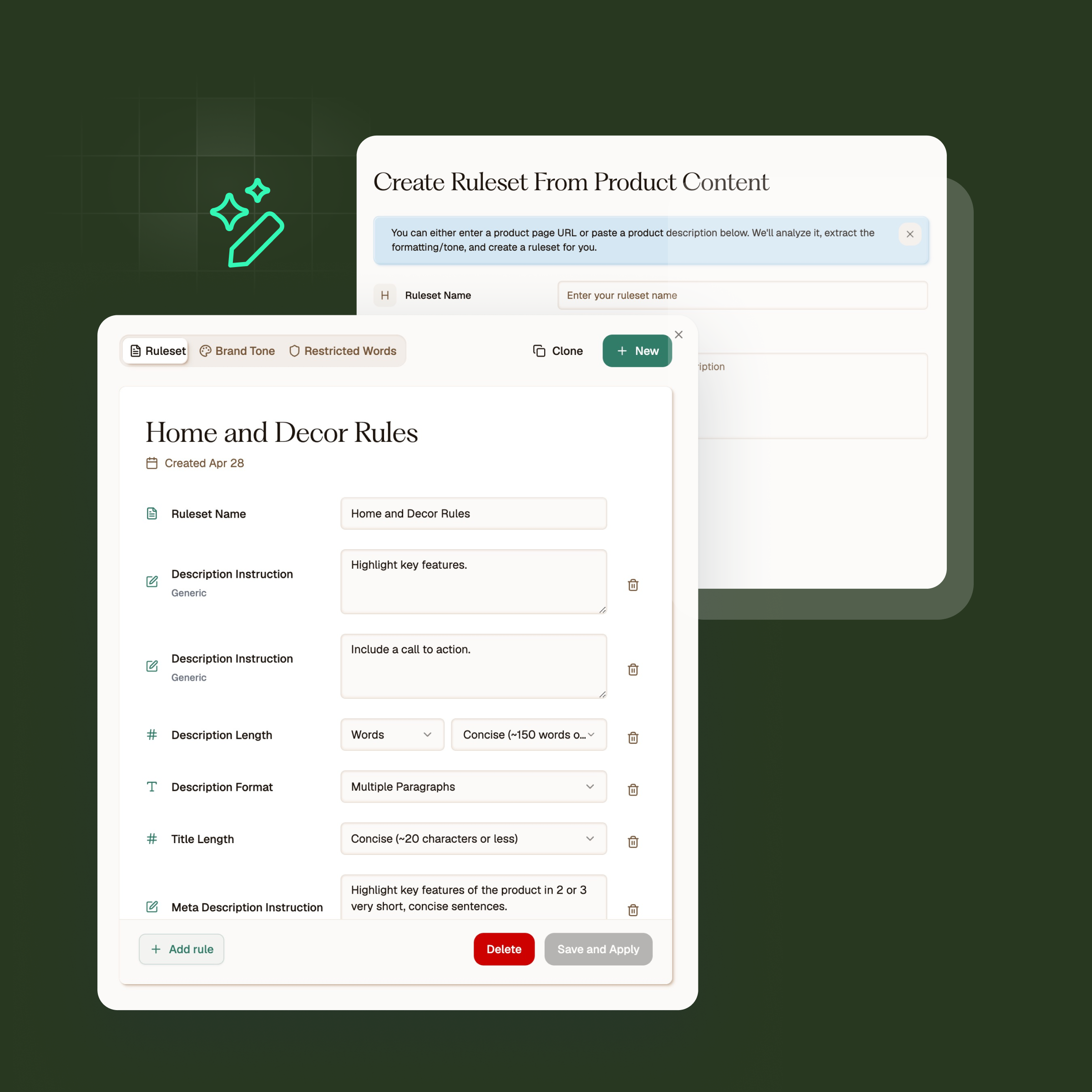 Custom Content Rulesets